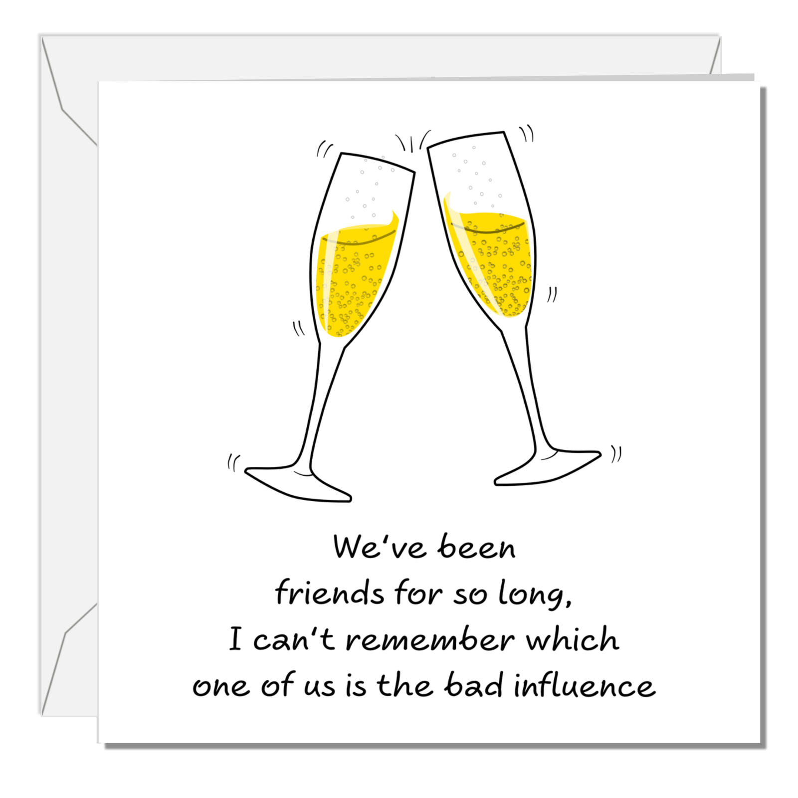 Best Friends Birthday Card for female girl friend - Funny, humorous, amusing and fun - Friendship / Bestie / BFF - Bad influence