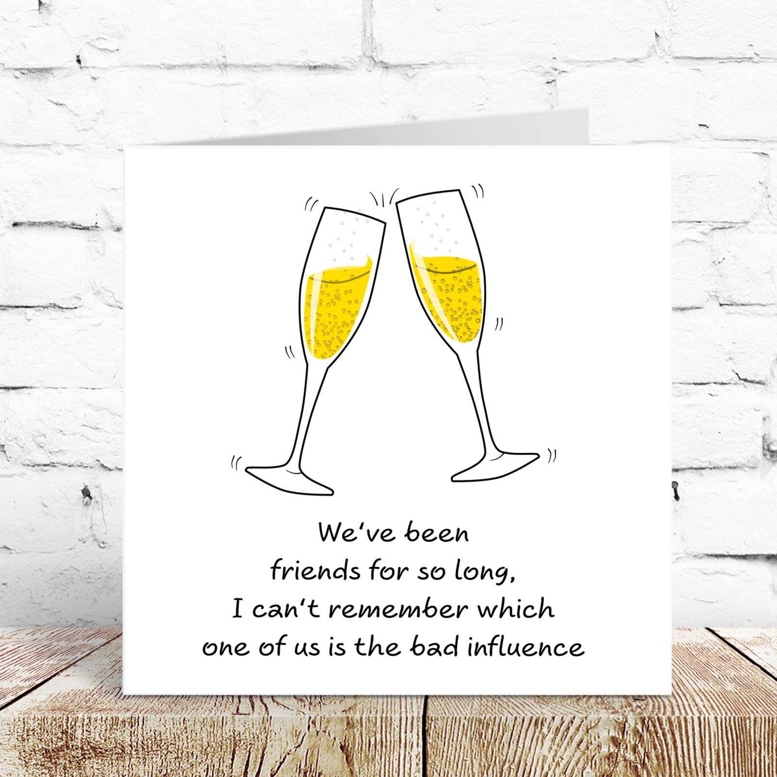 Best Friends Birthday Card for female girl friend - Funny, humorous, amusing and fun - Friendship / Bestie / BFF - Bad influence