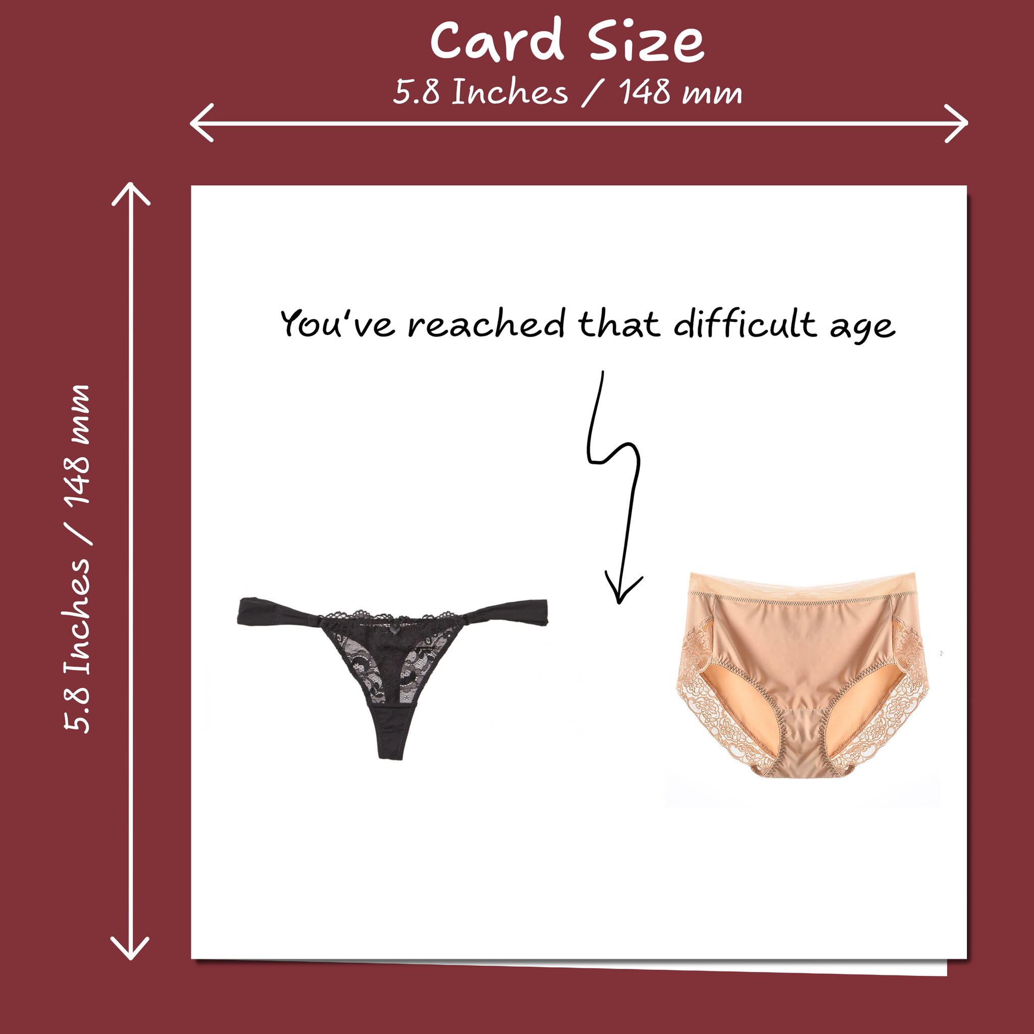 Funny Birthday Card for wife, girl friend, female, girlfriend, Mum, Aunty - humorous amusing - 30th 40th 50th Birthday