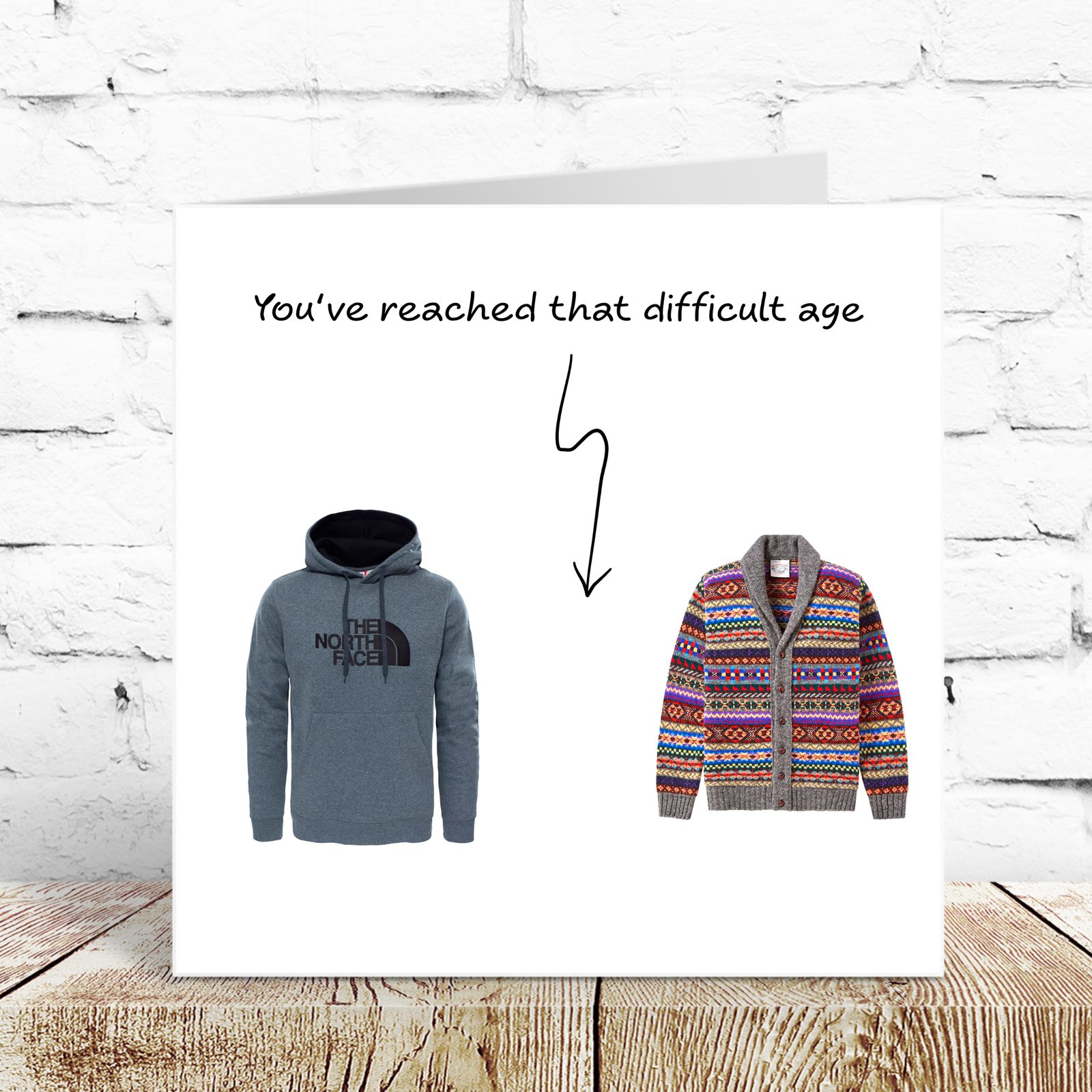 Funny Birthday Card for Dad, husband, boyfriend, male friend, men, uncle humorous cheeky 30th 40th 50th Birthday Card Cardigan