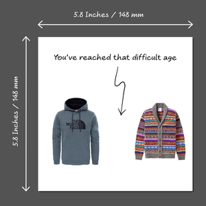 Funny Birthday Card for Dad, husband, boyfriend, male friend, men, uncle humorous cheeky 30th 40th 50th Birthday Card Cardigan