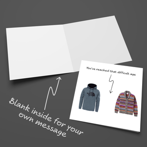 Funny Birthday Card for Dad, husband, boyfriend, male friend, men, uncle humorous cheeky 30th 40th 50th Birthday Card Cardigan