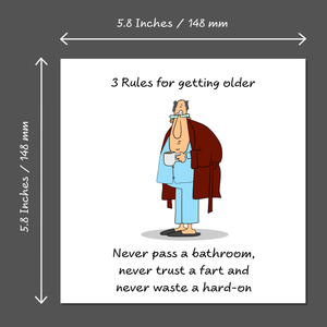 Funny 40th 50th 60th Birthday Card for Dad, boyfriend, husband or any male friend -  Funny, humorous, fun card - Rude naughty adult