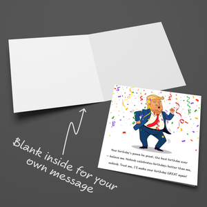 Funny Donald Trump Birthday Card Make America Great Again Cheeky Humor