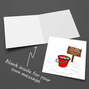 Funny Christmas Card snowman card  for family, kids, children, teacher, family amusing cartoon humorous snow