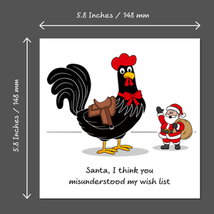 Naughty Christmas Card for girl friend - sexy, risque and rude Santa - funny adult fun