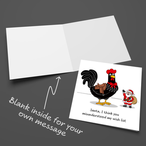 Naughty Christmas Card for girl friend - sexy, risque and rude Santa - funny adult fun