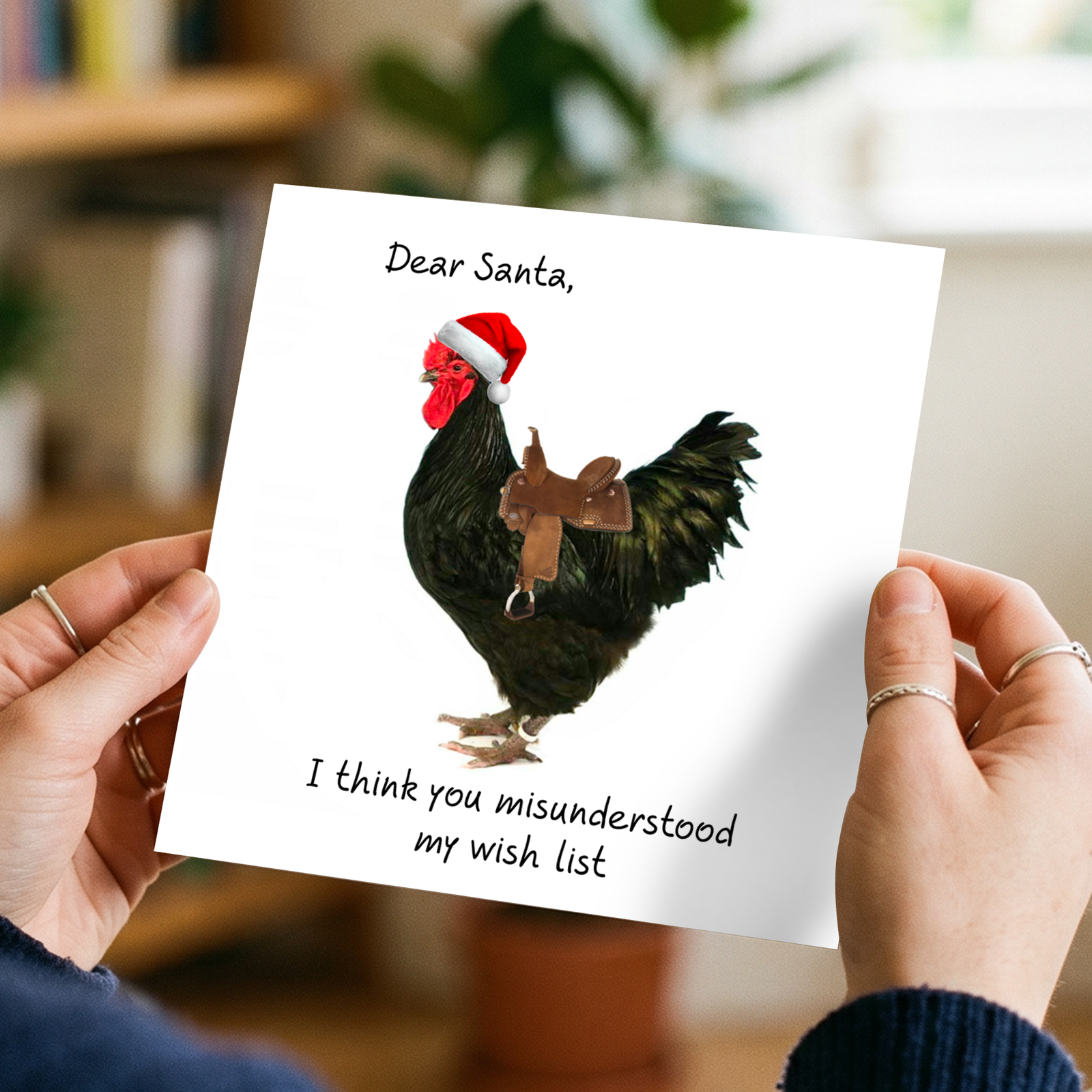 Naughty Christmas Card for girl friend - sexy, risque and rude Santa - funny adult fun