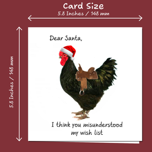 Naughty Christmas Card for girl friend - sexy, risque and rude Santa - funny adult fun