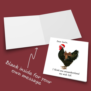 Naughty Christmas Card for girl friend - sexy, risque and rude Santa - funny adult fun