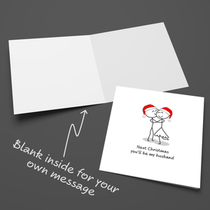 Fiance Christmas Card - Romantic Love Christmas - boyfriend, future husband - engagement married