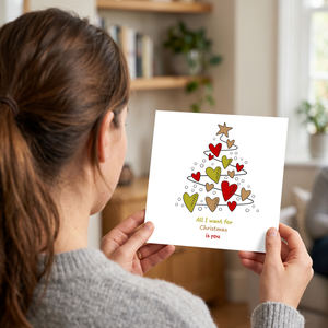 Romantic Christmas Card Love Christmas Girlfriend Boyfriend Wife Husband All I want for Christmas  Love You Special