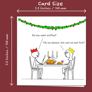 Naughty Christmas Card for Boyfriend Husband Partner - Funny Sexy Cheeky Rude - Adult Humour