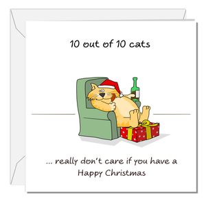 Grumpy Cat Christmas Card  Funny humorous humour for cat or pet owners