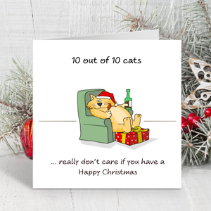 Grumpy Cat Christmas Card  Funny humorous humour for cat or pet owners