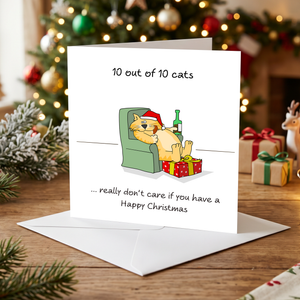 Grumpy Cat Christmas Card  Funny humorous humour for cat or pet owners