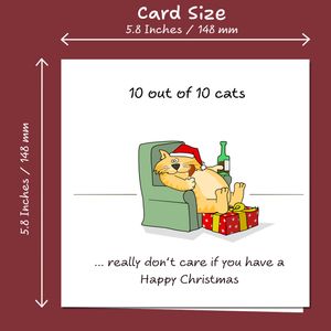 Grumpy Cat Christmas Card  Funny humorous humour for cat or pet owners