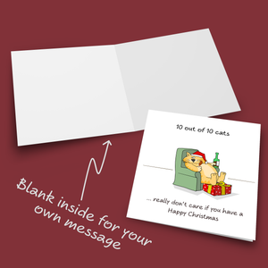 Grumpy Cat Christmas Card  Funny humorous humour for cat or pet owners