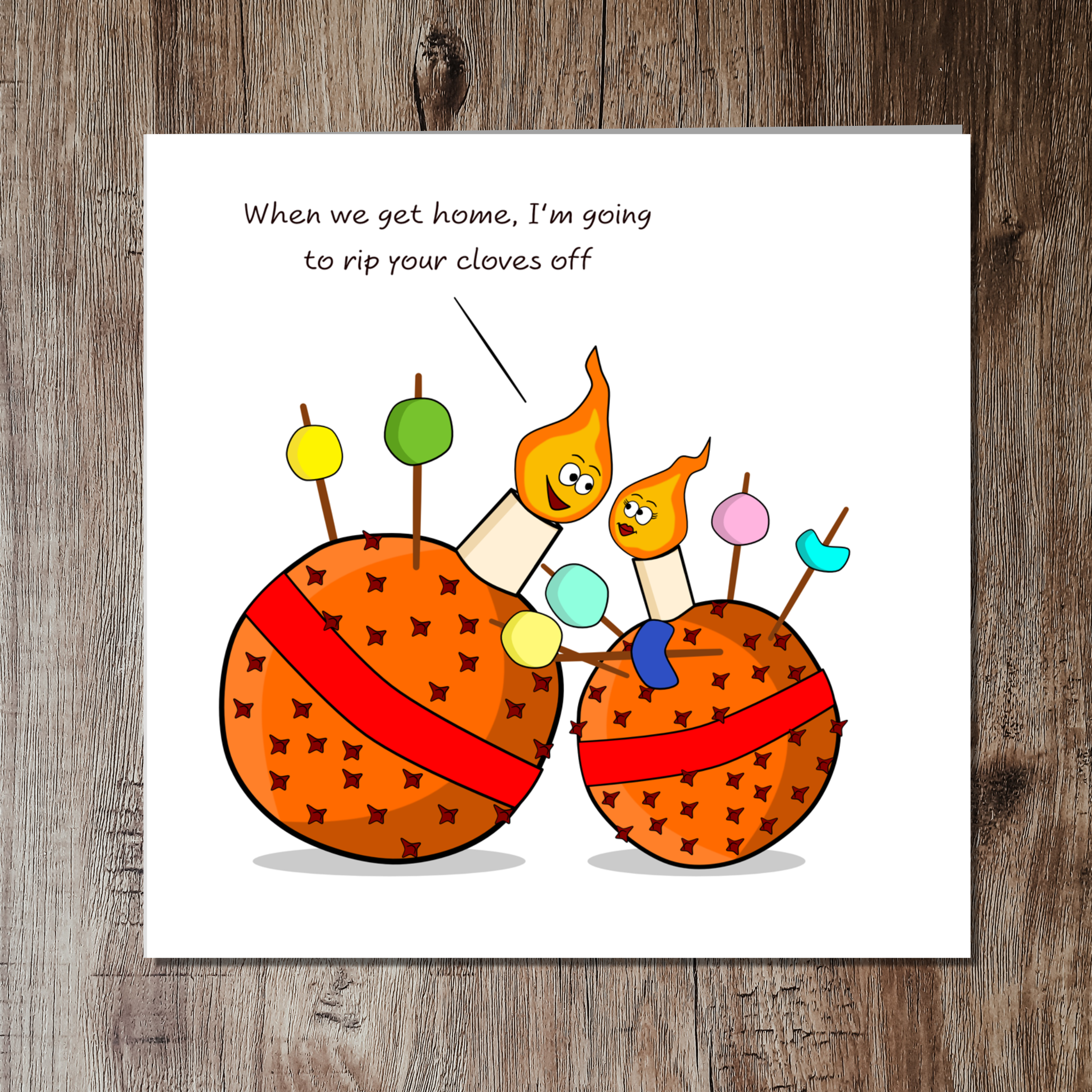 Old English Co. Funny Christmas Card - Only Have Eyes For You Joke Card For Wife Or Husband