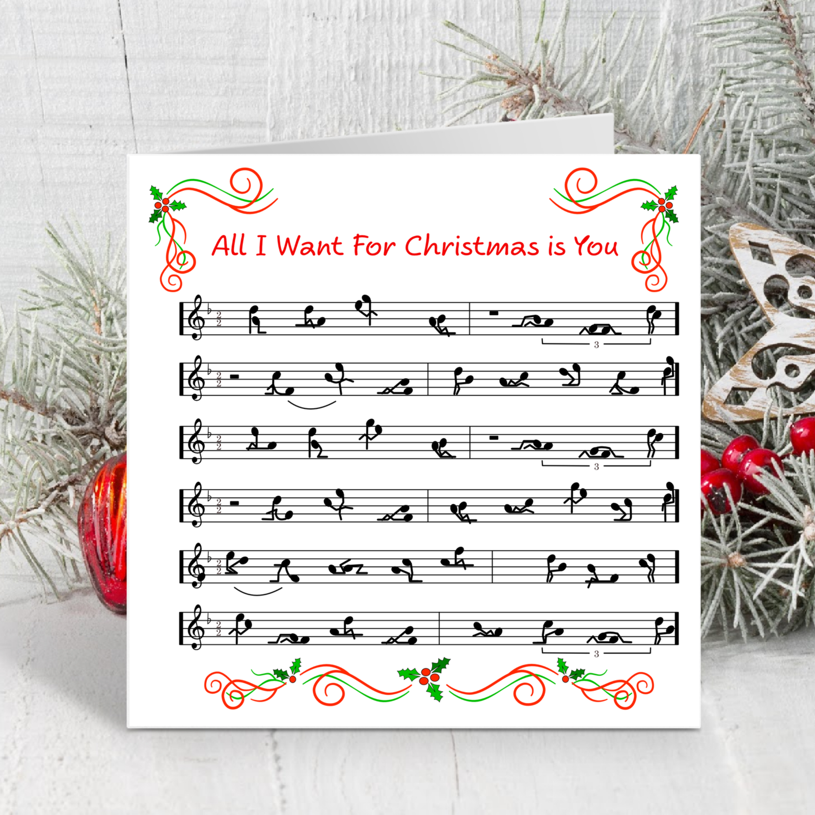 Funny Naughty Christmas Card Cheeky Rude Boyfriend Girlfriend Husband Wife Humor Song Lyrics All I Want Christmas