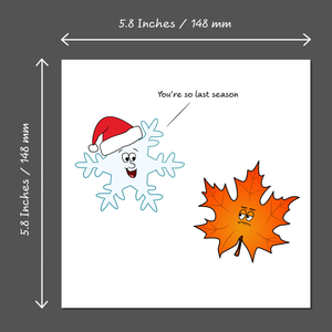 Funny Christmas Card Humour Female Friend Mum Aunt Daughter Snowflake Autumn Cartoon Cheeky