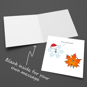 Funny Christmas Card Humour Female Friend Mum Aunt Daughter Snowflake Autumn Cartoon Cheeky