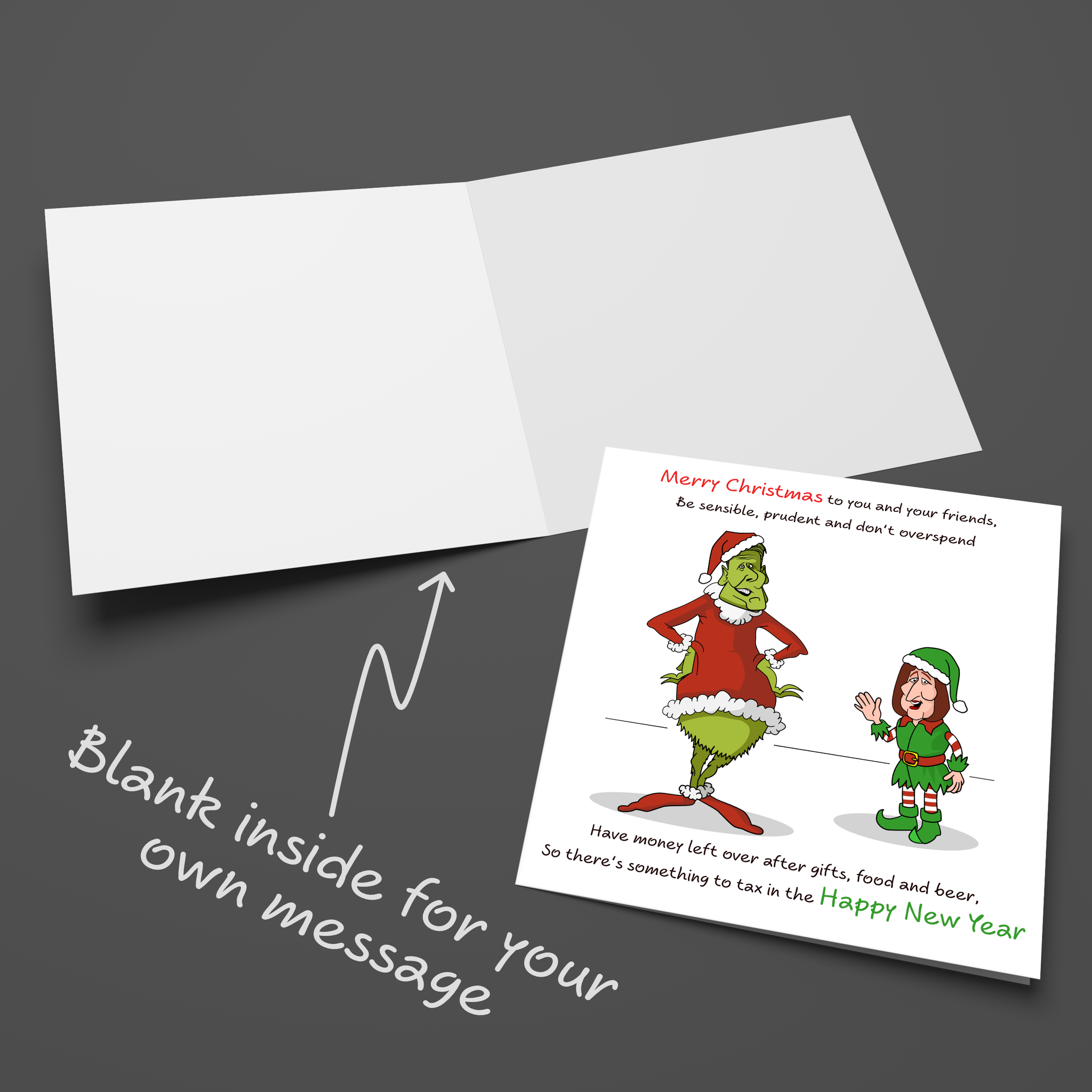 Funny Keir Starmer Christmas Card Grinch Labour MP Tax Cheeky Rude