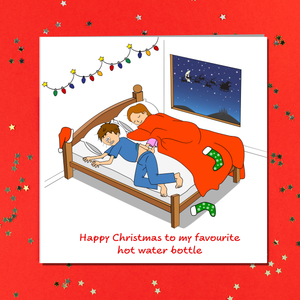 Funny Christmas Card for Boyfriend Husband Cute Cheeky Fun