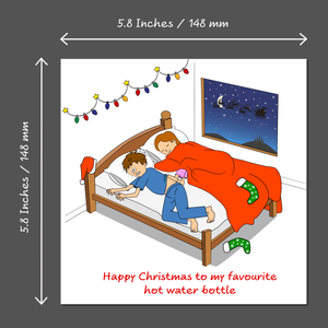 Funny Christmas Card for Boyfriend Husband Cute Cheeky Fun
