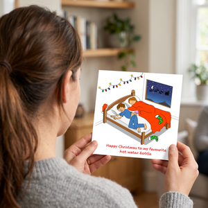 Funny Christmas Card for Boyfriend Husband Cute Cheeky Fun