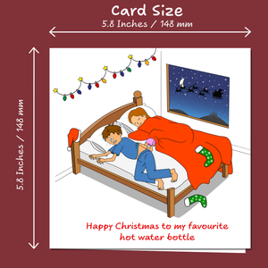 Funny Christmas Card for Boyfriend Husband Cute Cheeky Fun