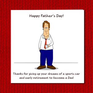 Funny Fathers Day Card - Amusing Humour - Best Dad dreams