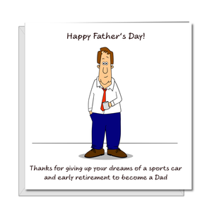 Funny Fathers Day Card - Amusing Humour - Best Dad dreams