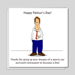 Funny Fathers Day Card - Amusing Humour - Best Dad dreams