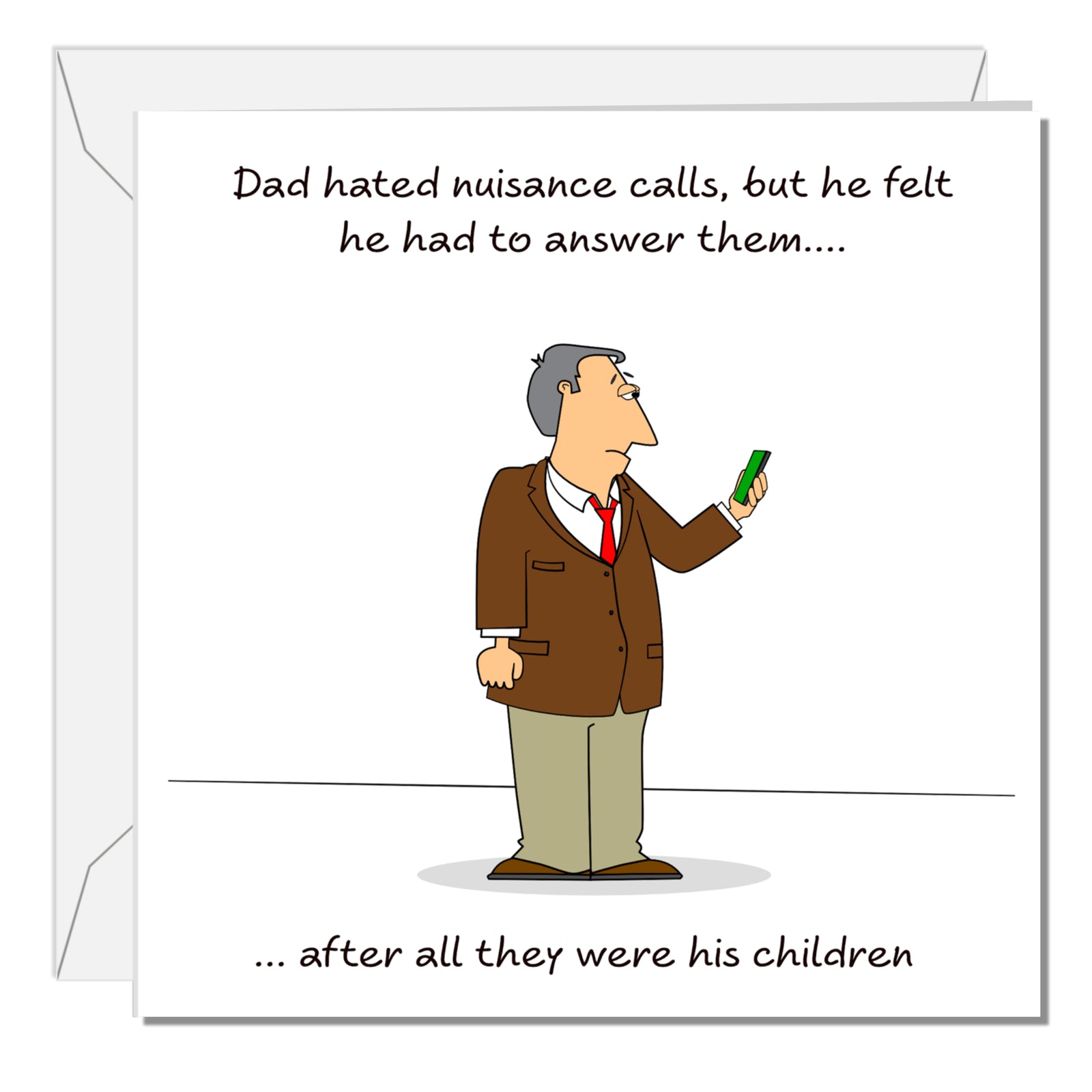 Funny Father's Day Card / Dad Birthday Card - best Dad kids son daughter - humorous humour amusing