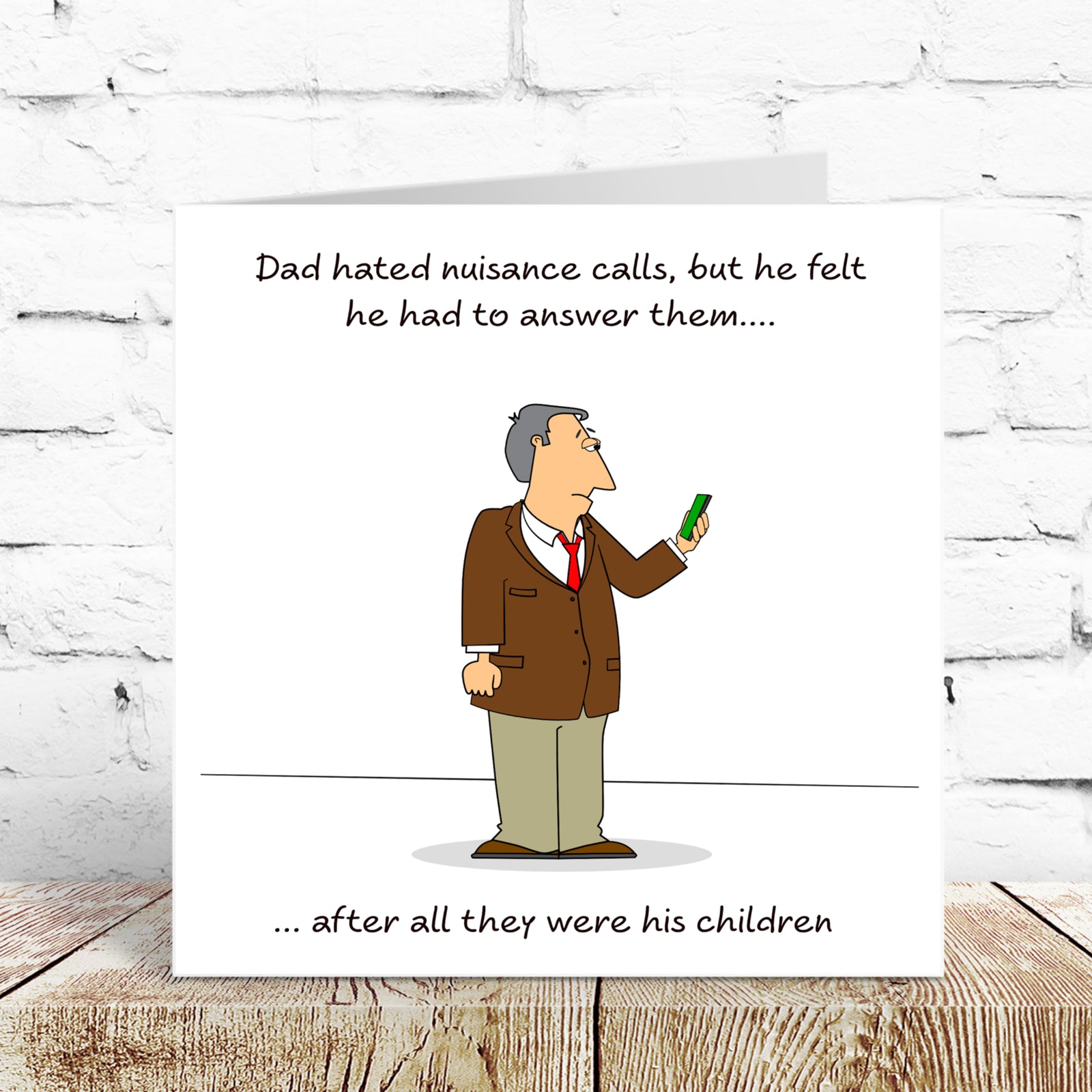 Funny Father's Day Card / Dad Birthday Card - best Dad kids son daughter - humorous humour amusing