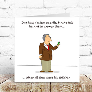 Funny Father's Day Card / Dad Birthday Card - best Dad kids son daughter - humorous humour amusing
