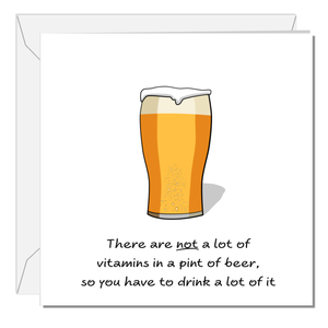 Beer Birthday Card, Friendship card, Boy Friend card beer card. All occasion card. Funny, humorous and fun. Handmade. By Swizzoo G4