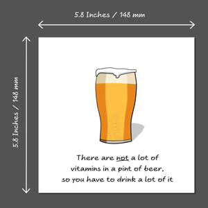 Beer Birthday Card, Friendship card, Boy Friend card beer card. All occasion card. Funny, humorous and fun. Handmade. By Swizzoo G4