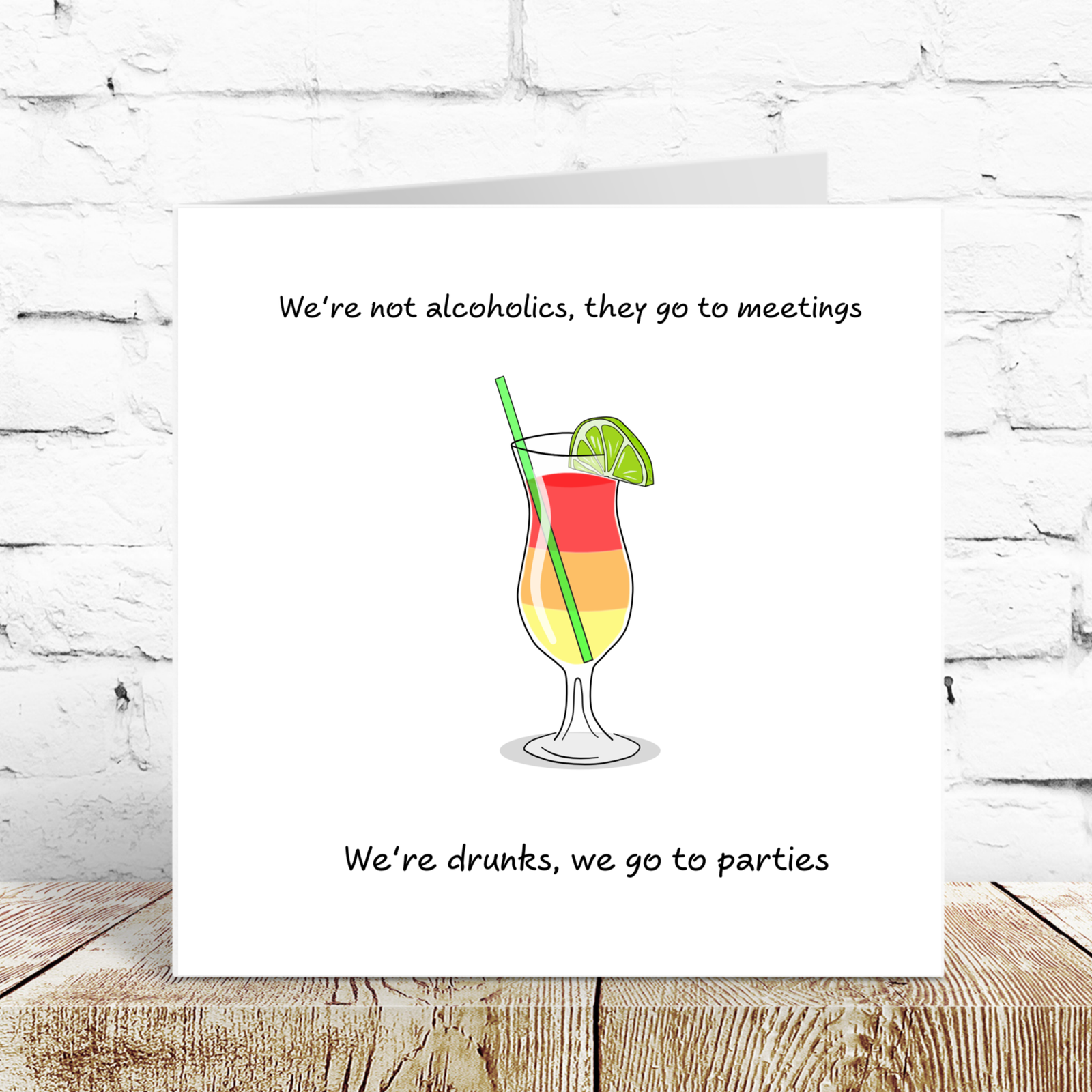 Funny Birthday Card, Friendship, Hen, girlfriend, female card. Cocktails, drinking, drunk. Humorous and fun Party Fun