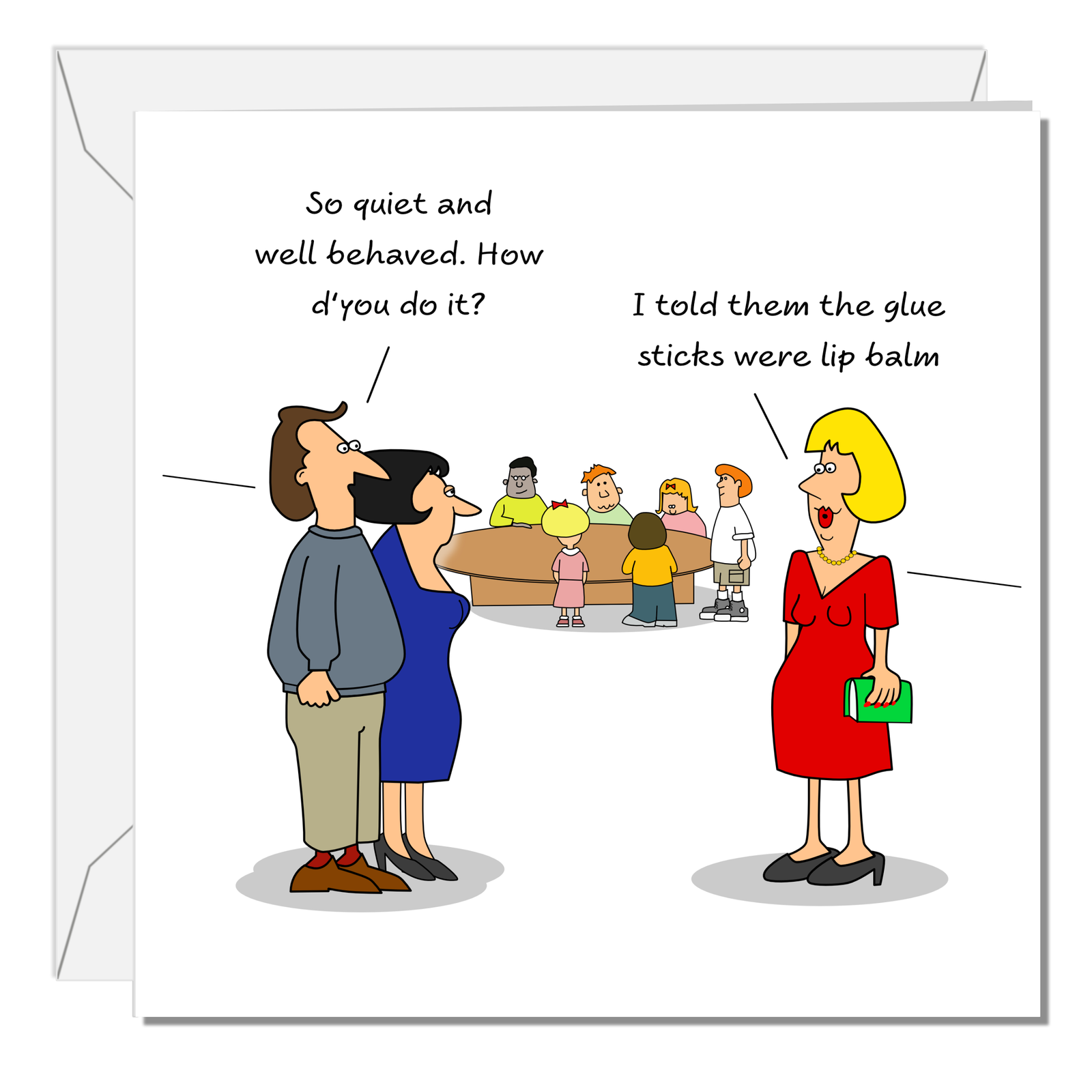 Funny Birthday Card, Mothers Day Card, Teacher Thank You - humorous amusing rude - children School party