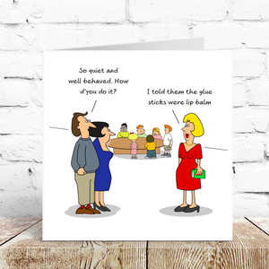 Funny Birthday Card, Mothers Day Card, Teacher Thank You - humorous amusing rude - children School party