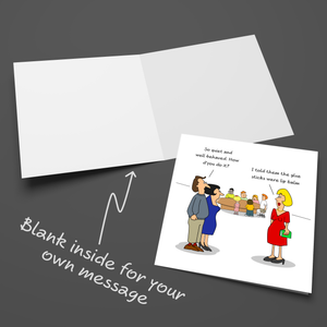 Funny Birthday Card, Mothers Day Card, Teacher Thank You - humorous amusing rude - children School party