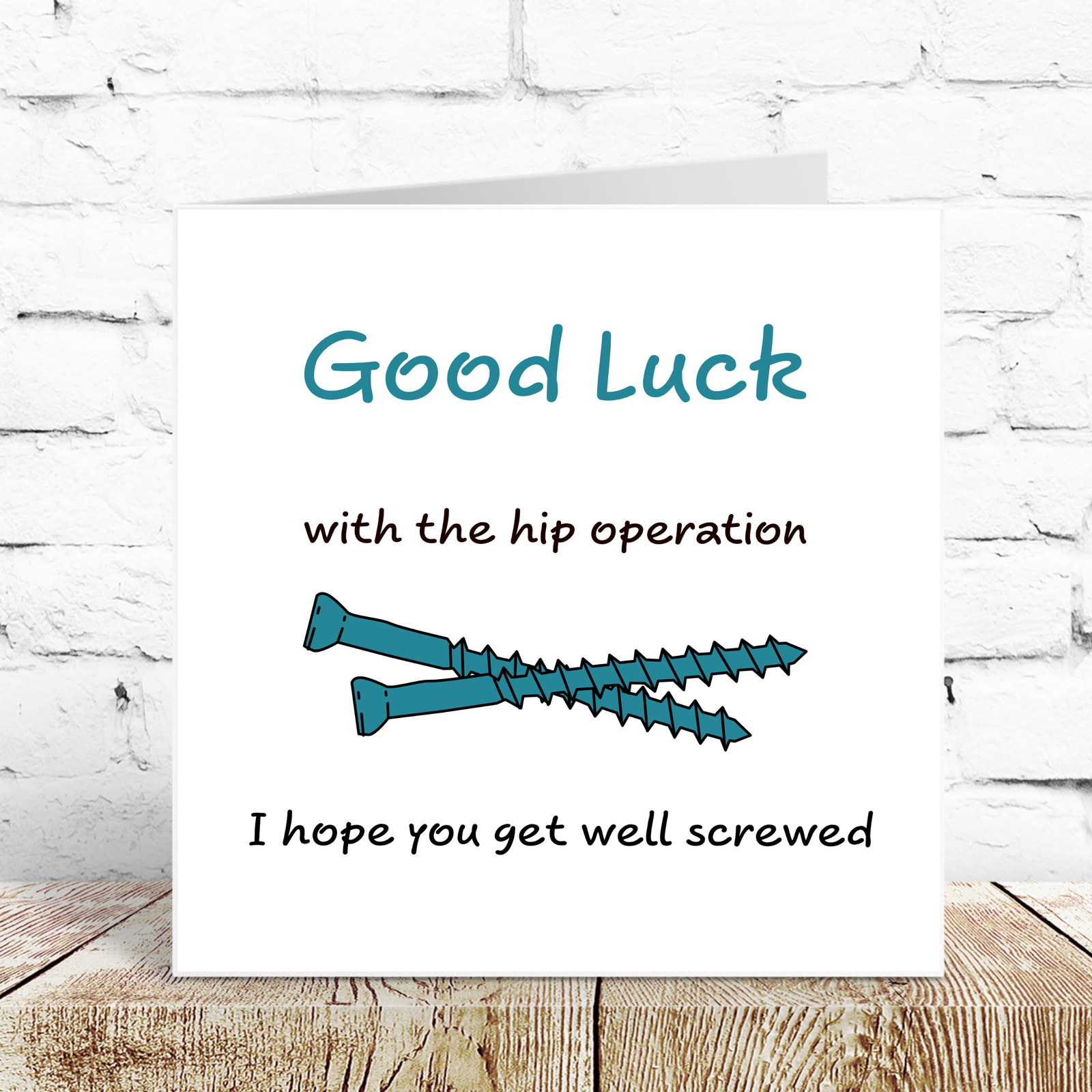 New Hip Replacement Card Good Luck Congratulations Get Well Soon Card Recover -  Funny, humorous, fun - hip surgery operation