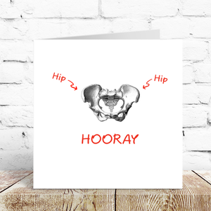 New Hip Replacement Surgery Card Get Well Soon Card, Recover Operation, Recovery, Congratulations -  Funny, humorous, fun -