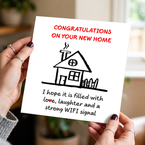 New Home Congratulations Card - Moving House Housewarming - Friends Family Son Daughter