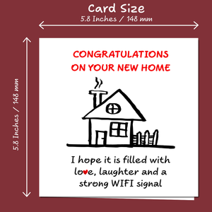 New Home Congratulations Card - Moving House Housewarming - Friends Family Son Daughter