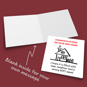 New Home Congratulations Card - Moving House Housewarming - Friends Family Son Daughter