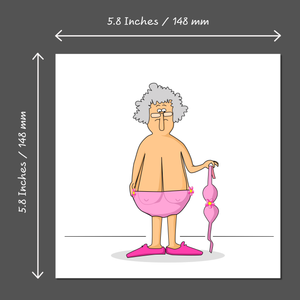 Funny Birthday card 40th 50th 60th Birthday for Wife Mum Grandmother - Old aged age - Funny rude humorous cheeky - saggy boobs breasts