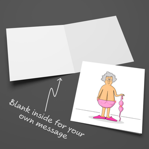 Funny Birthday card 40th 50th 60th Birthday for Wife Mum Grandmother - Old aged age - Funny rude humorous cheeky - saggy boobs breasts